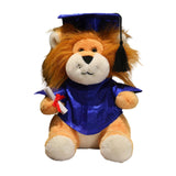 Maxbell Graduation Lion Doll Crafting Stuffed Animal for Friend Bedroom Party Favors Blue