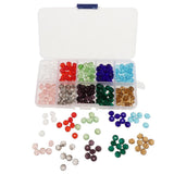 Maxbell Maxbell 300pcs Mixed Colors 8mm Crystal Glass Rondelle Faceted Loose Spacer Beads