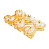 Maxbell Fruit Plate Household with Lid Snack Display Platter for Candy Chips Dessert Amber