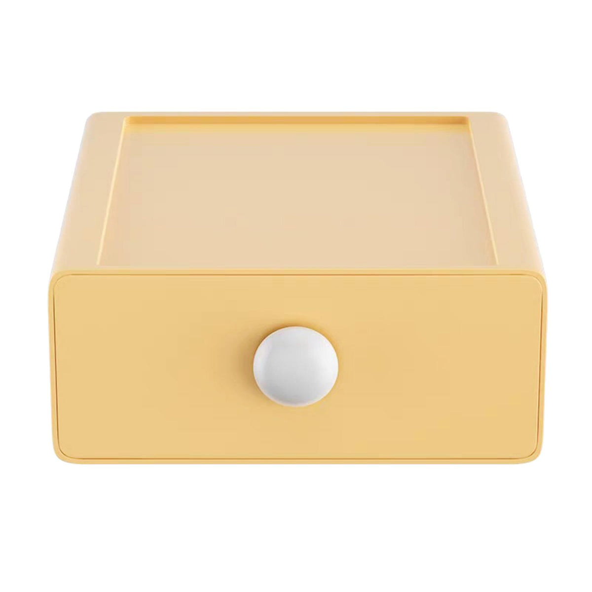 Maxbell Vanity Storage Box School Desktop Kitchen Case Bedroom Desk Organizer Drawer Yellow