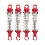 Maxbell 4x Oil Shock Absorbers for RC Car Upgrade Parts Dampers for MN98V2 MN168 D90 Red