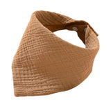 Baby Bib Skin Friendly Triangle Absorbent Burp for Boys Girls Newborn Infant Coffee