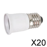 Maxbell 20xE27 to E27 Light Bulb Lamp Holder Adapter Extender Base 6.5cm