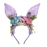 Maxbell Maxbell Easter Bunny Ears Headband Hair Hoop for Carnival Stage Performances Cosplay Purple