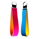 Maxbell Neoprene Wristlet Keychain Wrist Strap Band Key Holder Split Ring Red+Blue