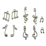 Maxbell 80 Pieces Tibetan Silver Mixed Musical Note Symbol DIY Charms Pendants