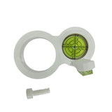 Drill Level Small Circular Bubble Level for Furniture Woodworking Work Shop White