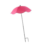 Maxbell Plant Umbrella with Metal Stake Weatherproof Sun Shade Cloth for Garden Beds Rose Red
