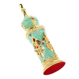 Maxbell Maxbell Vintage Heart Pattern Ancient Antique Empty Refillable Perfume Bottle Aqua