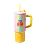 Maxbell Tumbler with Handle Reusable and Straw Leakproof 710ml for Car Office Coffee C