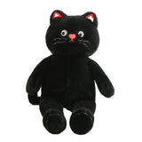 Maxbell Plush Kitty Doll Cartoon Home Decoration Animal Stuffed Toy for Family Teens black