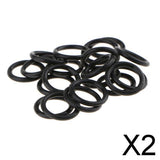 Maxbell 2x20 Pieces Replacement Twin Cam Oil Drain Plug O-Rings Rubber for Harley