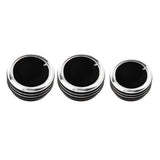 Maxbell 6x3 Pieces Air conditioner Knob Control Switch for Vela Vitz Vios black