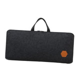 Maxbell Felt Keyboard Storage Bag Mobile Office with Zipper Stylish PC Keyboard Case Black