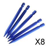 Maxbell 8x5 x Outdoor Camping Hiking Awning Aluminum Tent Pegs Stakes Nail Tools Blue