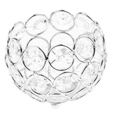 Maxbell 5 Pieces Crystal Candle Holder Banquet Tabletop Candlestick Silver