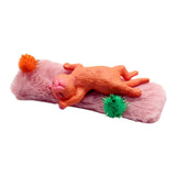 Maxbell 1/12 Detailed Hand Painted Cat Decor for Dollhouse Decorations Party Favor Orange
