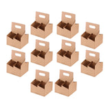 Maxbell 10x 4 Cup Drink Carrier to Go Coffee Cup Holder for Iced Coffee Drinks Juice 16cmx18cmx24cm