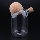 2pcs/Set Glass Food Storage Jar Kitchen Canister for Candy Coffee Tea