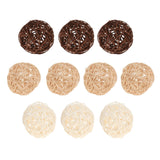 Maxbell 2x10x Decorative Rattan Balls Vase Fillers for Home Decor Party Christmas Tree 6cm