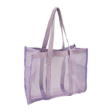 Maxbell Mesh Shower Tote Bag Basket Bath Organizer for Swimming Bathroom Beach Purple