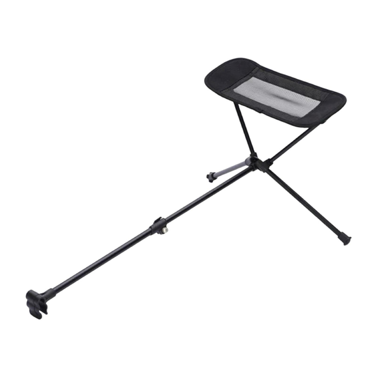 Maxbell Folding Camping Chair Foot Rest Accessory Aluminum Alloy Retractable 45-74cm Black