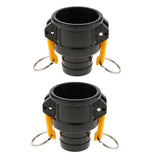 2Pcs IBC Part C Camlock Fitting 2 Inch Adapter to Hose Tail  Hose Connection