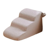 Maxbell Pet Ramp Steps Dog Stairs Non Slip Comfortable Versatile for Small Pet Couch Light Grey