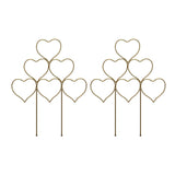 Maxbell 2 Pieces Plant Trellis Metal Garden Trellis for Potted Plants Pothos Jasmine Gold
