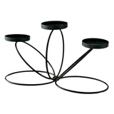 Maxbell Iron Art Candle Holder Elegant Tealight Holder for Party Bedroom Living Room Black