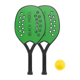 Maxbell Beach Tennis Racket Portable Outdoor Competition Premium Beach Tennis Paddle Green Set