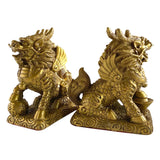 Maxbell Maxbell 2Pcs Kylin Statue Furnishing Kylin Figurines for Shop Living Room NightStand 8.5cmx4.5cmx9cm