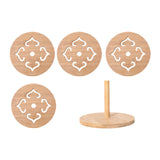 Maxbell Insulation Pad Cup Holder Kitchen Bamboo Mat for Fridge Countertop Tableware 4 pieces