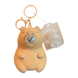 Maxbell Capybara Silicone Keychain Capybara Push to Bubble Pendant for Birthday Gift