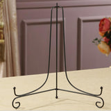 Maxbell 2Pcs Iron Display Easel China Bowl Plate Display Rack Holder Black 4inch