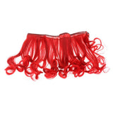 Maxbell Fashion 15cm Rinka Multicolor Doll Wigs Curly Wavy Hairpiece Dark Red - Aladdin Shoppers