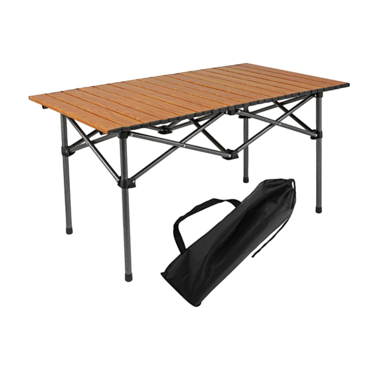 Maxbell Folding Camping Picnic Table Compact for Tailgating Outdoor Cooking Backyard brown