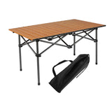 Maxbell Folding Camping Picnic Table Compact for Tailgating Outdoor Cooking Backyard brown