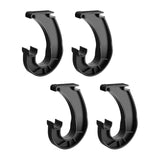 Maxbell 4 Pieces Closet Rod Support Bracket Closet Shelf Rod Holder J Type Hooks 3/4 Black