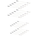 Maxbell 20pcs Carp Fishing Hair Rigs with Barbless Hooks Hand Tied Braided Thread