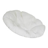 Maxbell Rocking Chair Cushion Wicker Chairs Floor Sunroom Lawn Swing Basket Seat Pad White