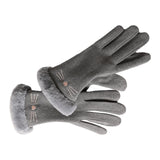 Maxbell Maxbell Velvet Warm Gloves Non-Slip Simple Windproof for Outdoor Gym Mountaineering N703 gray