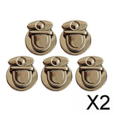 Maxbell 2x5 Pieces Tuck Lock Clasp Bag Lock for Purse for Wallets Leather Handbags Bag B