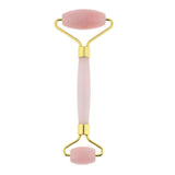 Maxbell Maxbell Jade Stone Facial Massage Double Roller Face Neck Massager Pink
