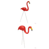 Maxbell 4Pcs Red Looking Plastic Flamingo Yard Garden Lawn Art Ornaments Decorations