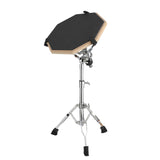 Maxbell Practice Drum Pad and Stand Adjustable Tripod Legs for Beginners Children Black