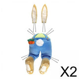 Maxbell 2Pcs Easter Decor Wreath Kit Bunny with Ears DIY Garland blue