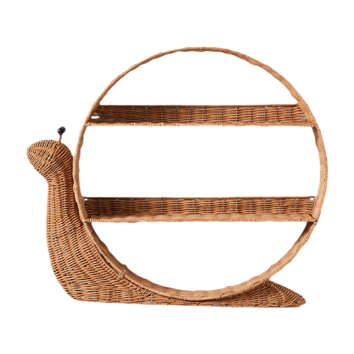 Maxbell Rattan Wall Shelf Wall Mounted Storage Shelf for Nursery Bedroom Dining Room