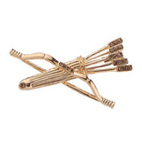 Maxbell 2Pack Bow and Arrow Brooches Crystal Clothes Lapel Pin Badge Collar Clips