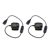 Maxbell 2Piece 12V/36V to 5V/2A Car Power Inverter USB Female OBD Buck Line DVR GPS